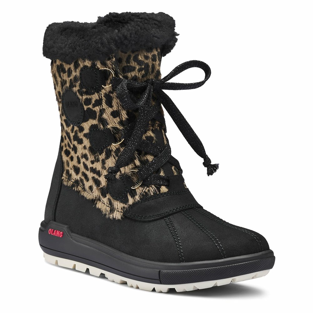 Bottes Mi-mollet Olang Haida Tex Femme Leopard | 307IDLTON