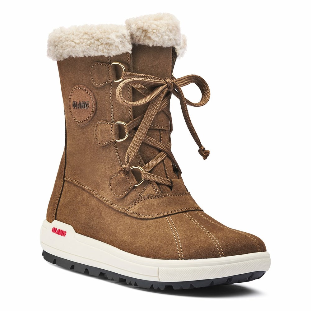 Bottes de Neige Olang Hupa Tex Femme Marron | 890IPCVWK