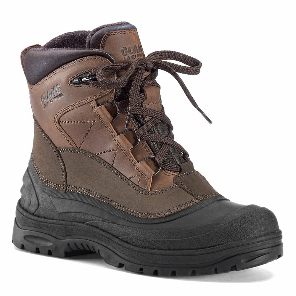 Bottes de Neige Olang Pegaso Tex OC Homme Marron | 026YPWVZD