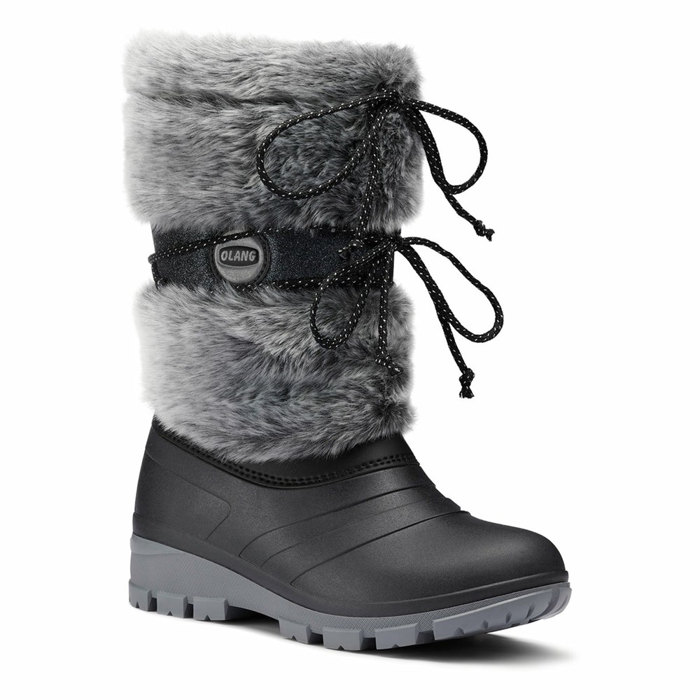 Bottes de Neige Olang Puff Femme Grise Foncé | 854CMQOFG